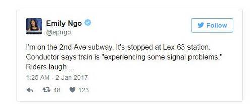 不過，據(jù)美媒報(bào)道，問題最終得到解決，人們還是興奮地乘著列車駛向了布魯克林。