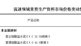 流通領(lǐng)域水泥市場價格變動情況