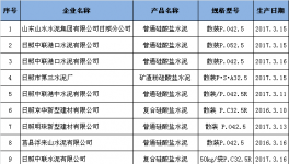 日照市質(zhì)監(jiān)局抽查19批次水泥產(chǎn)品 全部合格