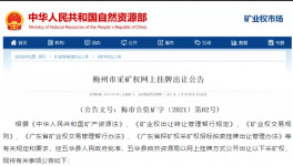 1.5億元起拍！又一儲量超億噸水泥用石灰?guī)r礦采礦權(quán)出讓！