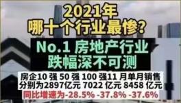 淚奔！2021年十大最慘行業(yè)排名來(lái)了！