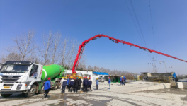 南京中聯(lián)混凝土超高強混凝土生產(chǎn)泵送澆筑試驗成功！