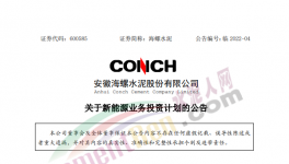 定了！海螺水泥投資50億進軍新能源！
