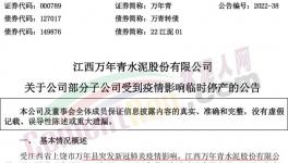 疫情影響，萬年青多家子公司停工停產(chǎn)！