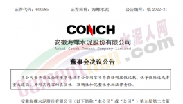 海螺水泥楊軍任董事長，王建超任副董事長！